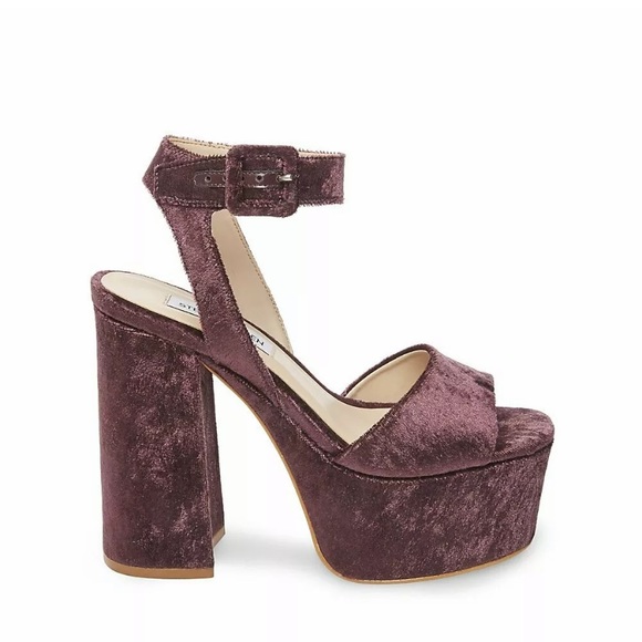 Steve Madden Shoes - Steve Madden Soar Velvet Purple Platform Heels